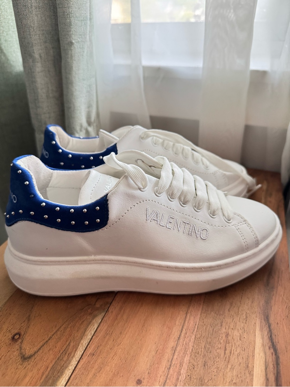 Valentino white studded sneakers